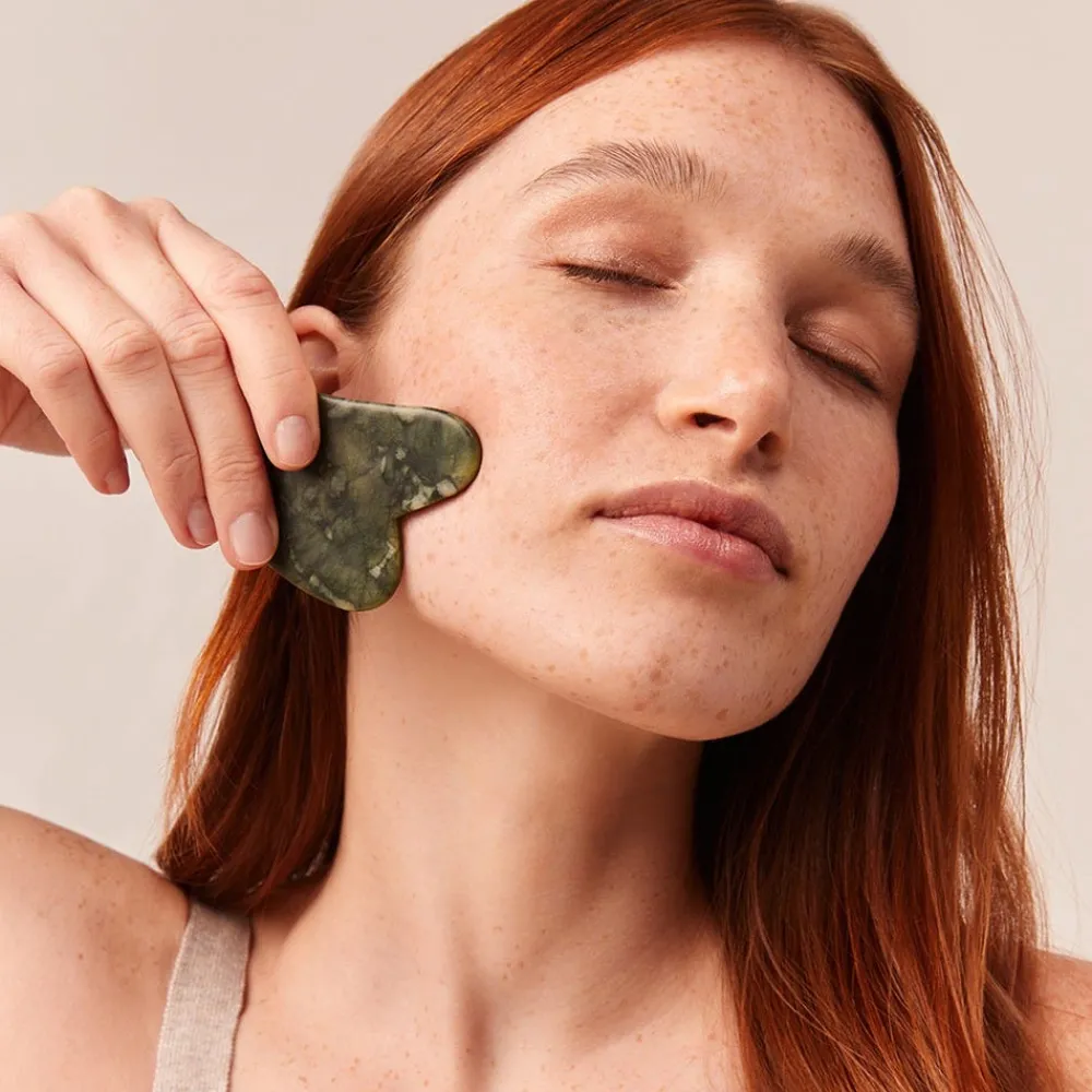 GLOV Gesicht^Stone Green Jade Gua Sha