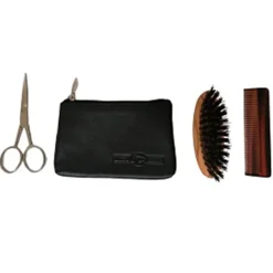 Golddachs Bartpflege|Bartset im Lederetui