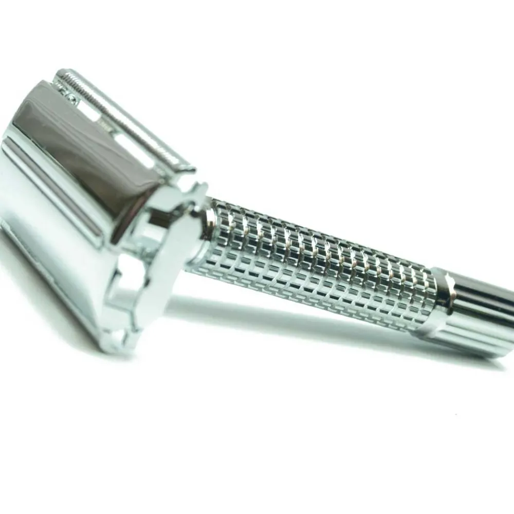 Doppelklingen-Rasierer verchromt-Golddachs Best