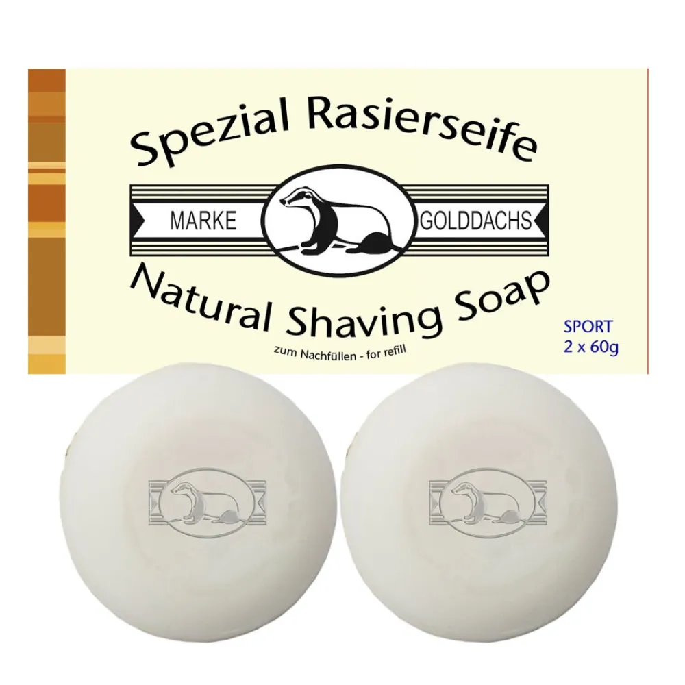 Golddachs Bartpflege^Rasierseife Sport 2 x 60 g