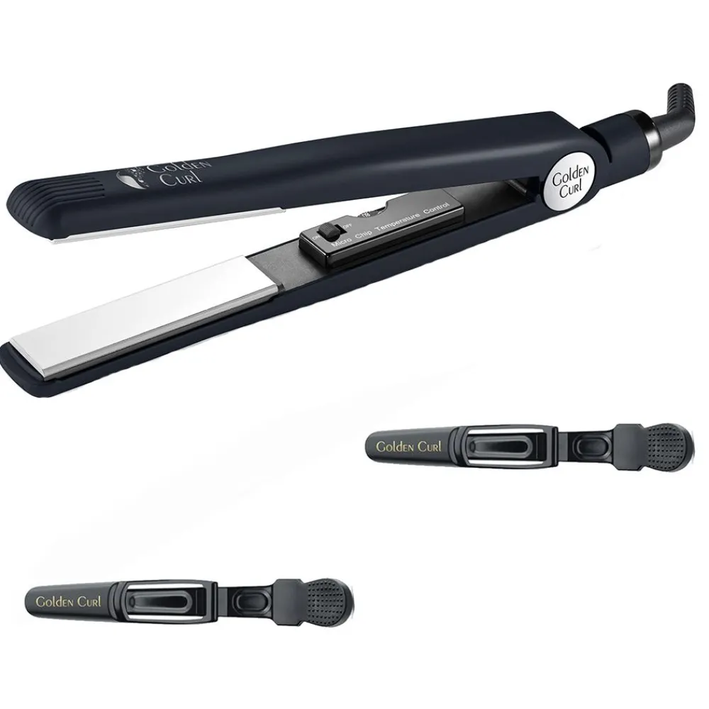 Golden Curl Glätteisen|Glätteisen|Tourmaline Glätteisen (Black & White)