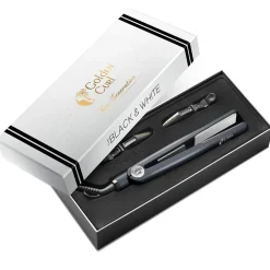 Golden Curl Glätteisen|Glätteisen|Tourmaline Glätteisen (Black & White)