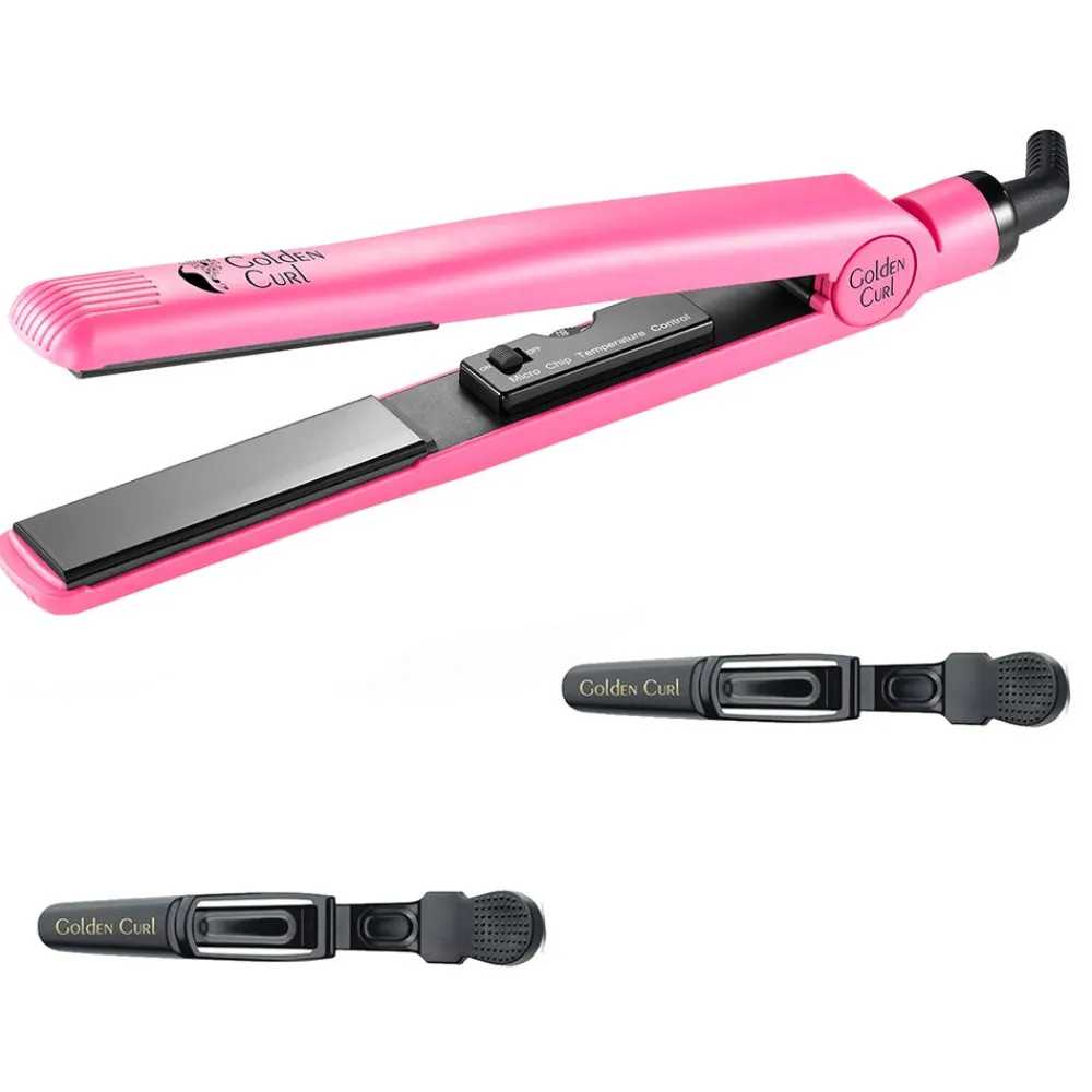 Golden Curl Glätteisen|Glätteisen|Tourmaline Glätteisen (Pink)