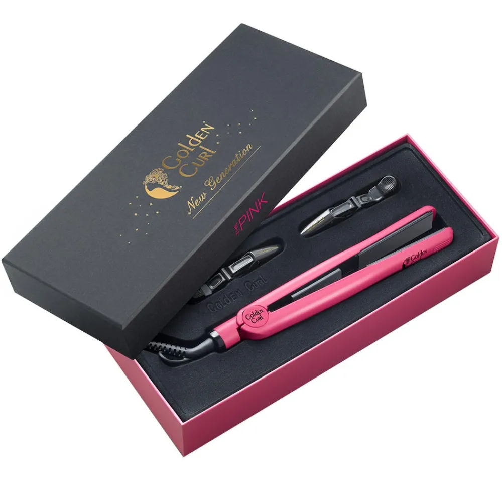Golden Curl Glätteisen|Glätteisen|Tourmaline Glätteisen (Pink)