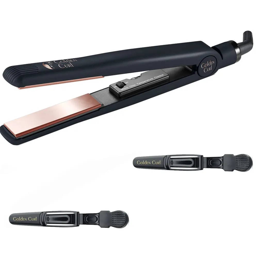 Golden Curl Glätteisen|Glätteisen^Tourmaline/Titanium Glätteisen (Rose Gold)