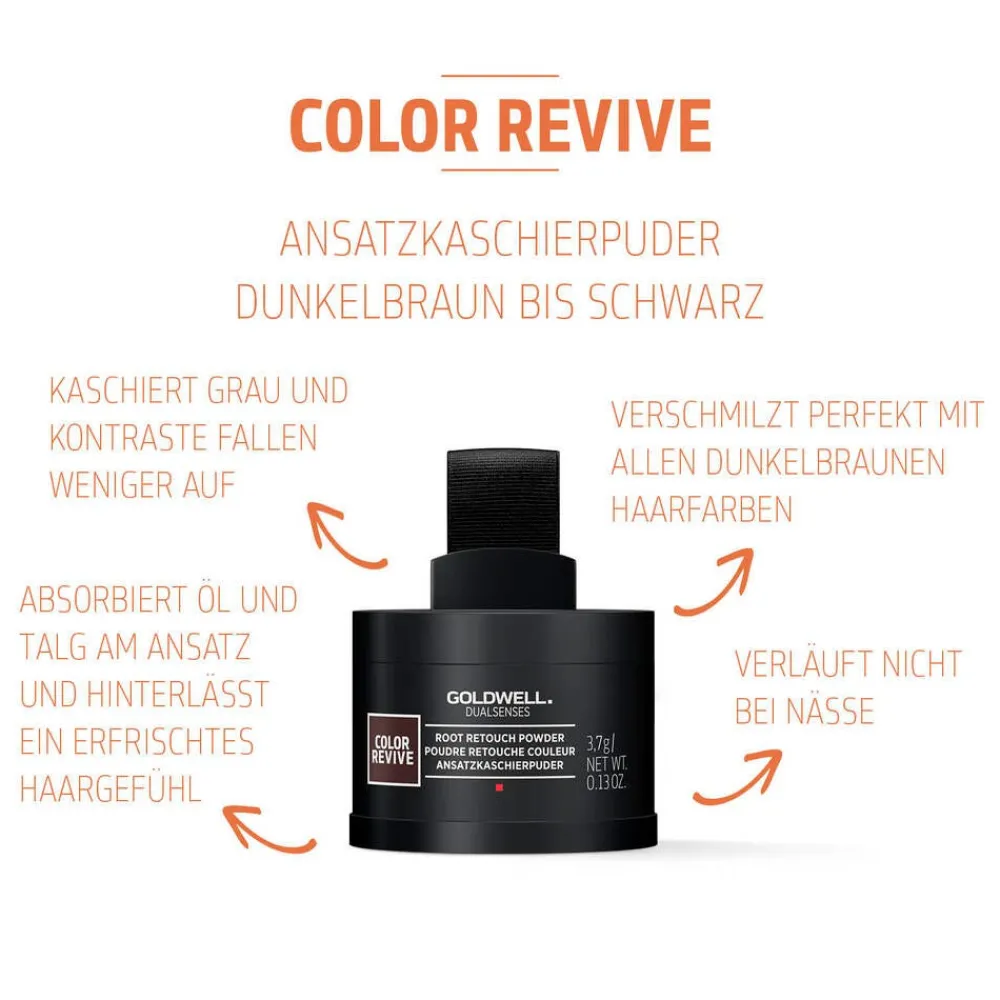 Goldwell Haarverdichtung|Dualsenses Color Revive Ansatzpuder Dunkelbraun bis Schwarz 3,7 g