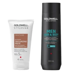 Goldwell Styling-Gel & Creme| Shampoo^Stylesign & Dualsenses Men Duo Bundle
