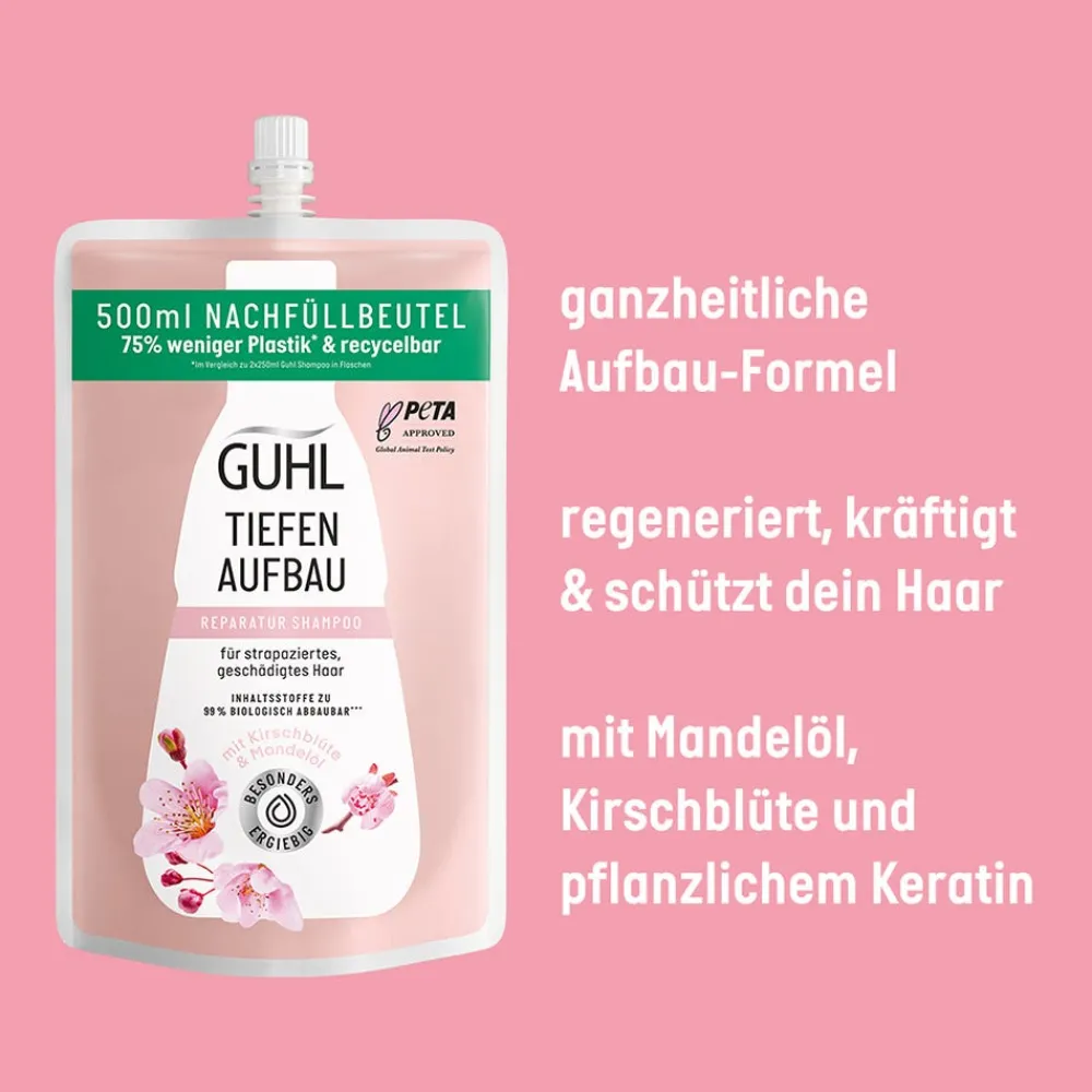 Tiefenaufbau Shampoo Nachfüllbeutel 500 ml-Guhl Clearance