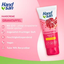 Handsan Hand & Fuß|Granatapfel Handcreme mit Q10 90 ml