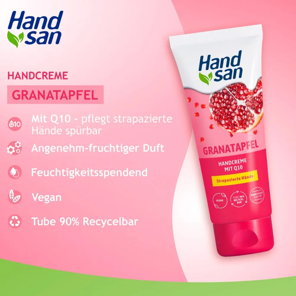 Handsan Hand & Fuß|Granatapfel Handcreme mit Q10 90 ml