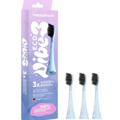 Happybrush Zahnpflege|Hagel Nature|Aufsteckbürsten V3+ (Sunrise) 3 Stück