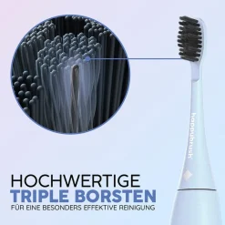 Happybrush Zahnpflege|Hagel Nature|Aufsteckbürsten V3+ (Sunrise) 3 Stück