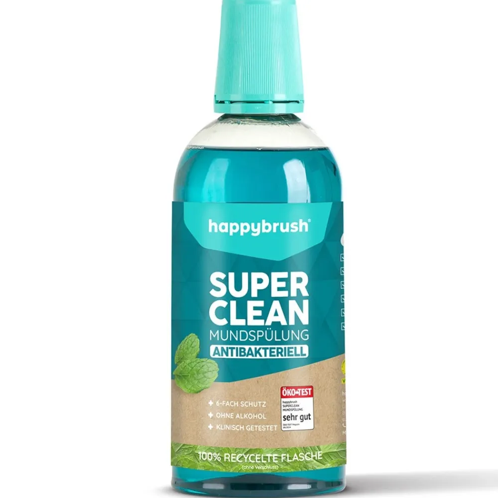 Happybrush Zahnpflege|Hagel Nature|SuperClean Mundspülung 500 ml