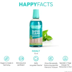 Happybrush Zahnpflege|Hagel Nature|SuperClean Mundspülung 500 ml
