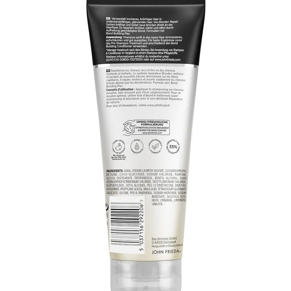 John Frieda Shampoo|BLONDE+ Bond Building Shampoo 250 ml