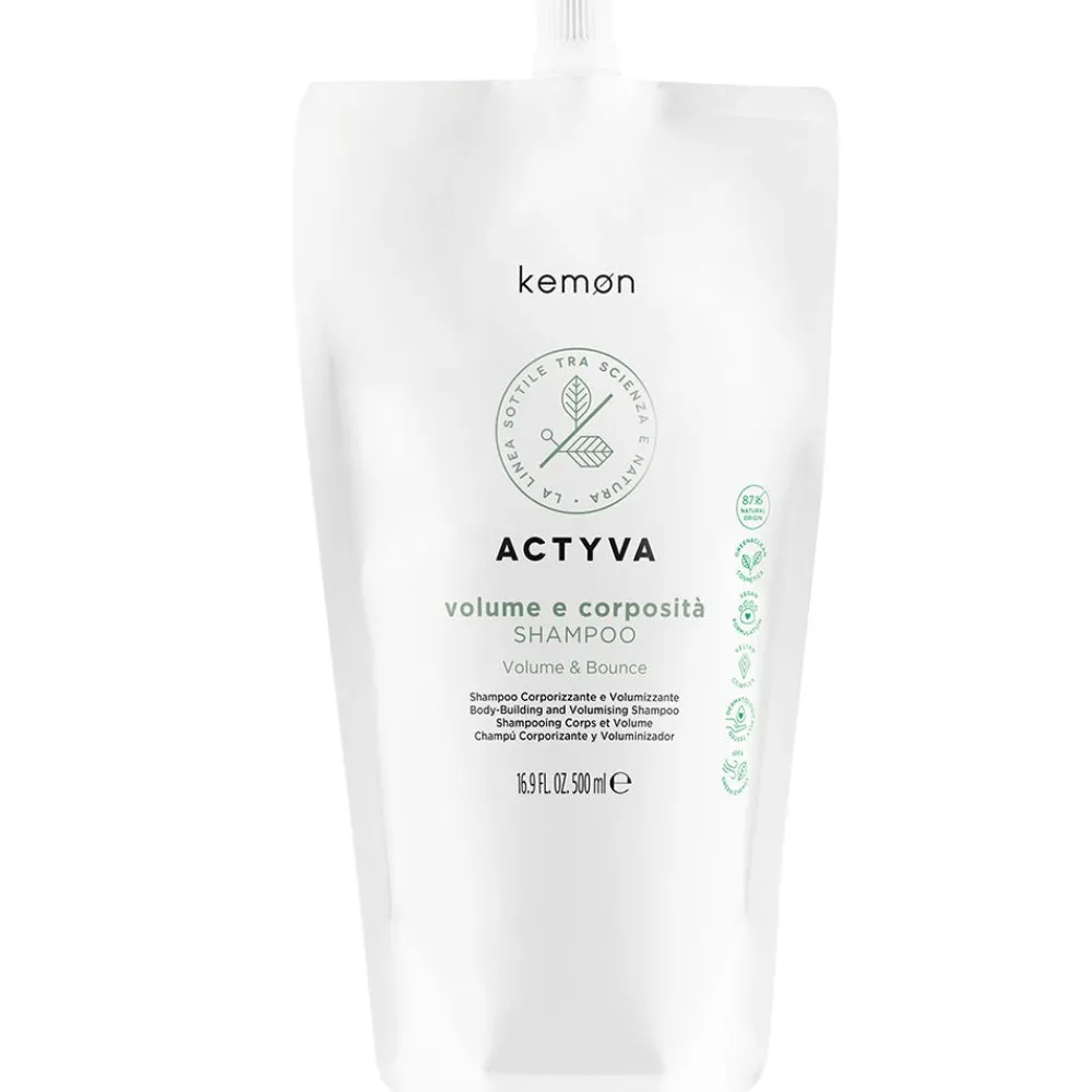 Actyva Volume e Corposita Shampoo Pouch Bag 500 ml-kemon