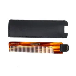 KENT Kämme & Bürsten|Kämme^Taschenkamm NU22  im Lederetui