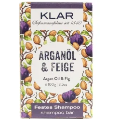 Klar Seifen Hagel Nature| Shampoo|Klar's Festes Shampoo Argan & Feige 100 g