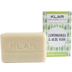 Klar Seifen Hagel Nature| Shampoo|Klar's Festes Shampoo Lemongrass & Aloe Vera 100 g