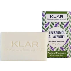 Klar Seifen Hagel Nature| Shampoo^Klar's Festes Shampoo Teebaumöl & Lavendel 100 g