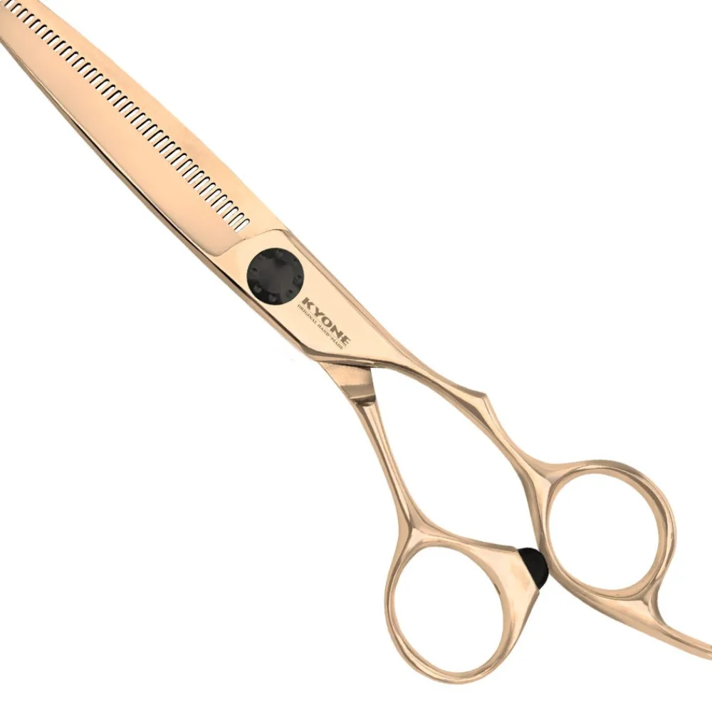 KYONE Scheren^710RGT-6,0" Rosé Gold Modellierschere