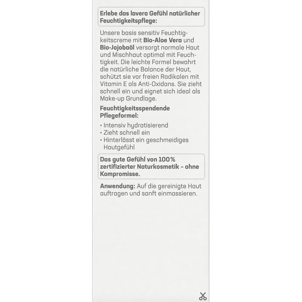 Lavera Hagel Nature|Gesicht|Basis Sensitiv Feuchtigkeitscreme 50 ml