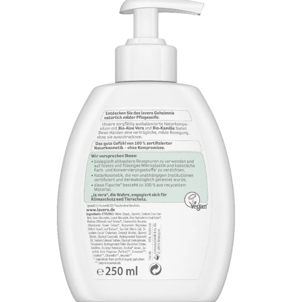 Lavera Hagel Nature|Hand & Fuß^Basis Sensitiv Milde Pflegeseife 250 ml