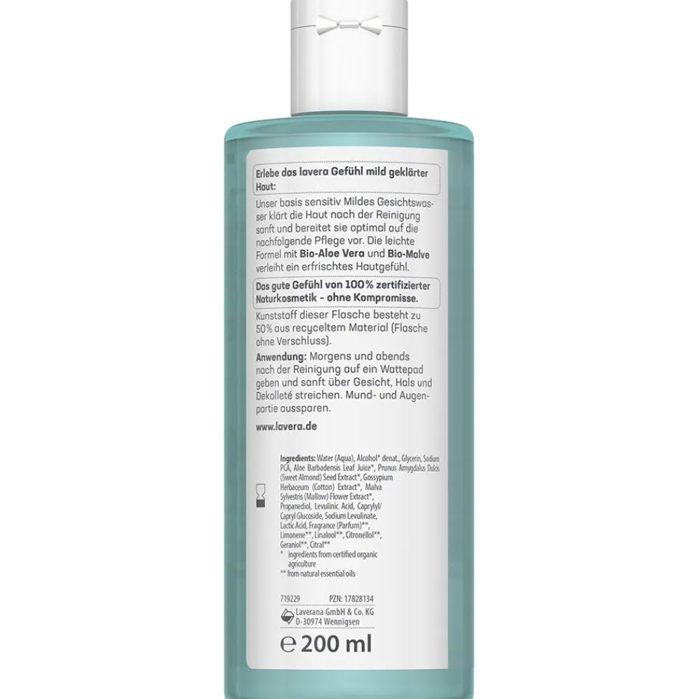 Lavera Hagel Nature|Gesicht|Basis Sensitiv mildes Gesichtswasser 200 ml