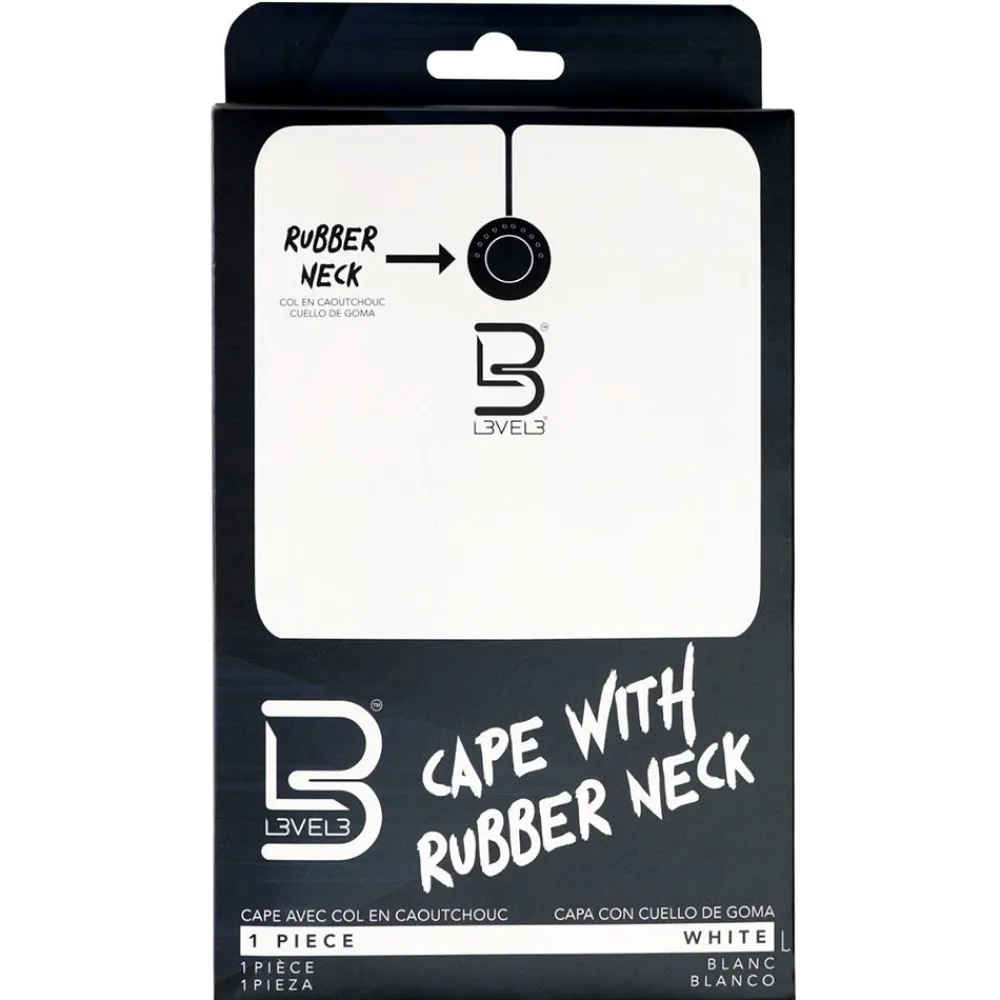 Level3 Frisierumhänge|Cape with Rubber Neck White
