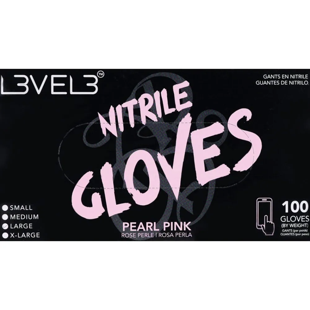 Nitrile Gloves Large Pearl Pink-Level3 Hot