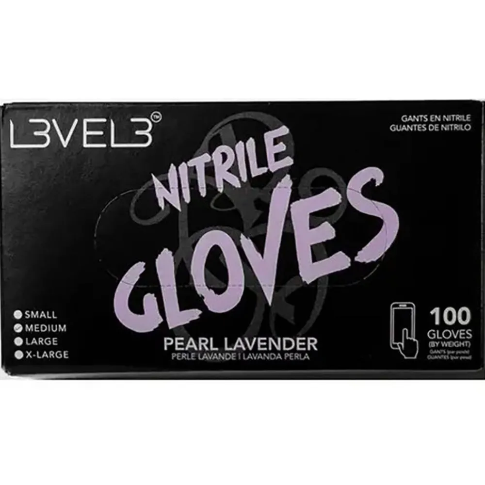Level3 Hygiene & Desinfektion|Einwegartikel^Nitrile Gloves Large Pearl Lavender