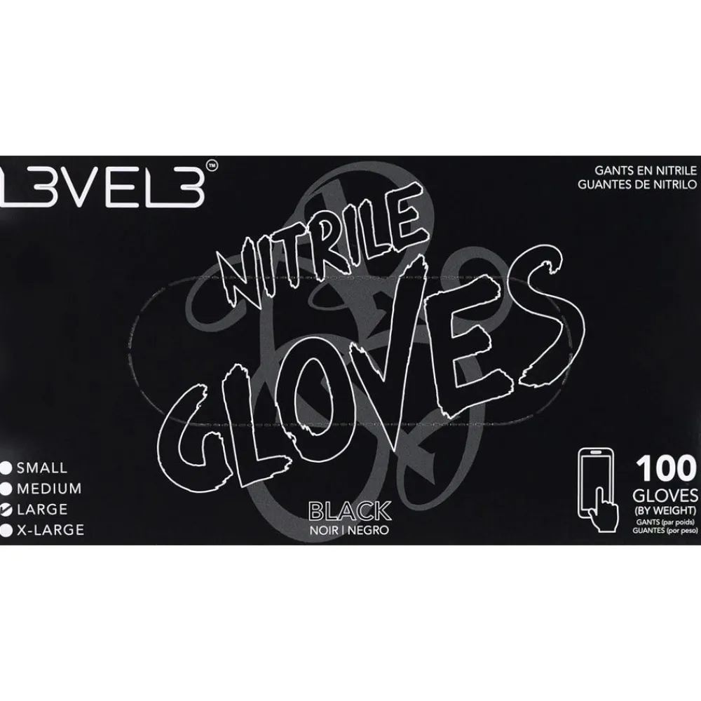 Level3 Hygiene & Desinfektion|Einwegartikel^Nitrile Gloves X-Large Black