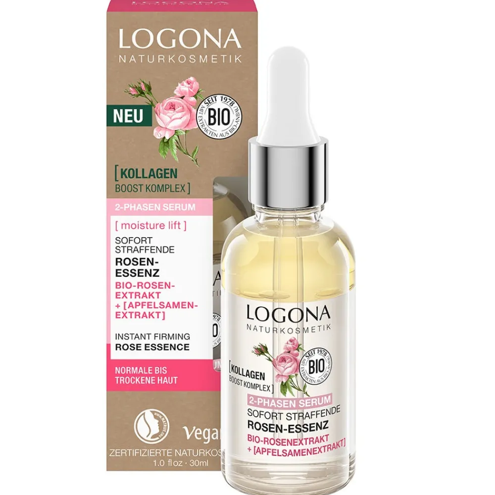 Moisture Lift 2-Phasen Serum Rosen-Essenz Bio-Rosenextrakt & Bio-Apfelextrakt 30 ml-LOGONA Best