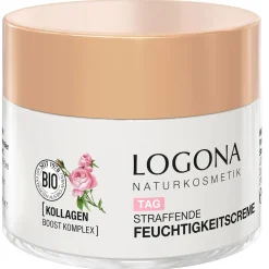 LOGONA Hagel Nature|Gesicht|Moisture Lift Straffende Feuchtigkeitscreme Bio-Rosenextrakt & Bio-Apfelsamenextrakt 50 ml