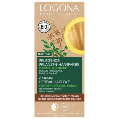 Pflanzen-Haarfarbe Pulver Goldblond 100 ml-LOGONA Online