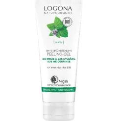 LOGONA Hagel Nature|Gesicht^Tiefenreinigendes Peeling Gel Bio-Minze & Salicylsäure 100 ml