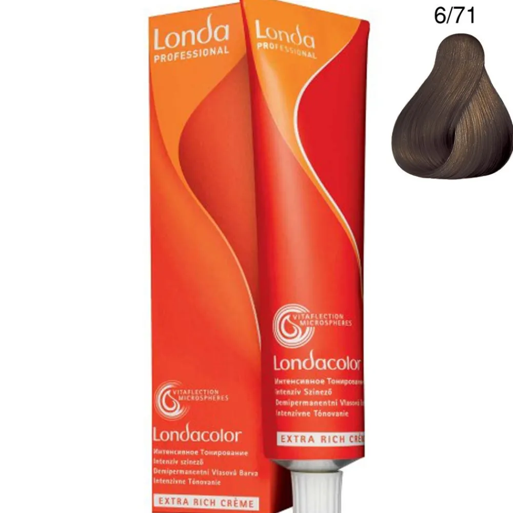 Demi-Permanent Color Creme 6/71 Dunkelblond Braun-Asch 60 ml-Londa Sale