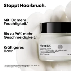 L'Oréal Professionnel Paris Haarkur|Serie Expert Metal DX Maske, für coloriertes und geschädigtes Haar, langanhaltende Farben & Glanz 250 ml