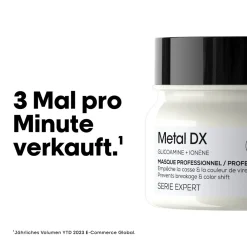 L'Oréal Professionnel Paris Haarkur|Serie Expert Metal DX Maske, für coloriertes und geschädigtes Haar, langanhaltende Farben & Glanz 250 ml