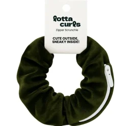 Zipper Scrunchie Olive-Lotta Curls Online
