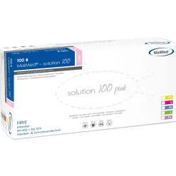 MaiMed Hygiene & Desinfektion|Einwegartikel|Solution 100 Nitril 100 Stück Pink Gr. S