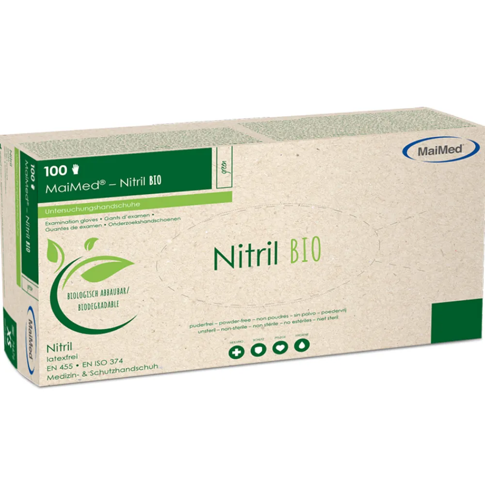 -Nitril BIO Größe XL unsteril 100 Stück/Box-MaiMed Sale