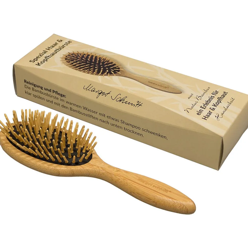 Margot Schmitt Kämme & Bürsten|Bürste|Pneumassage Bürste Oval Bambus