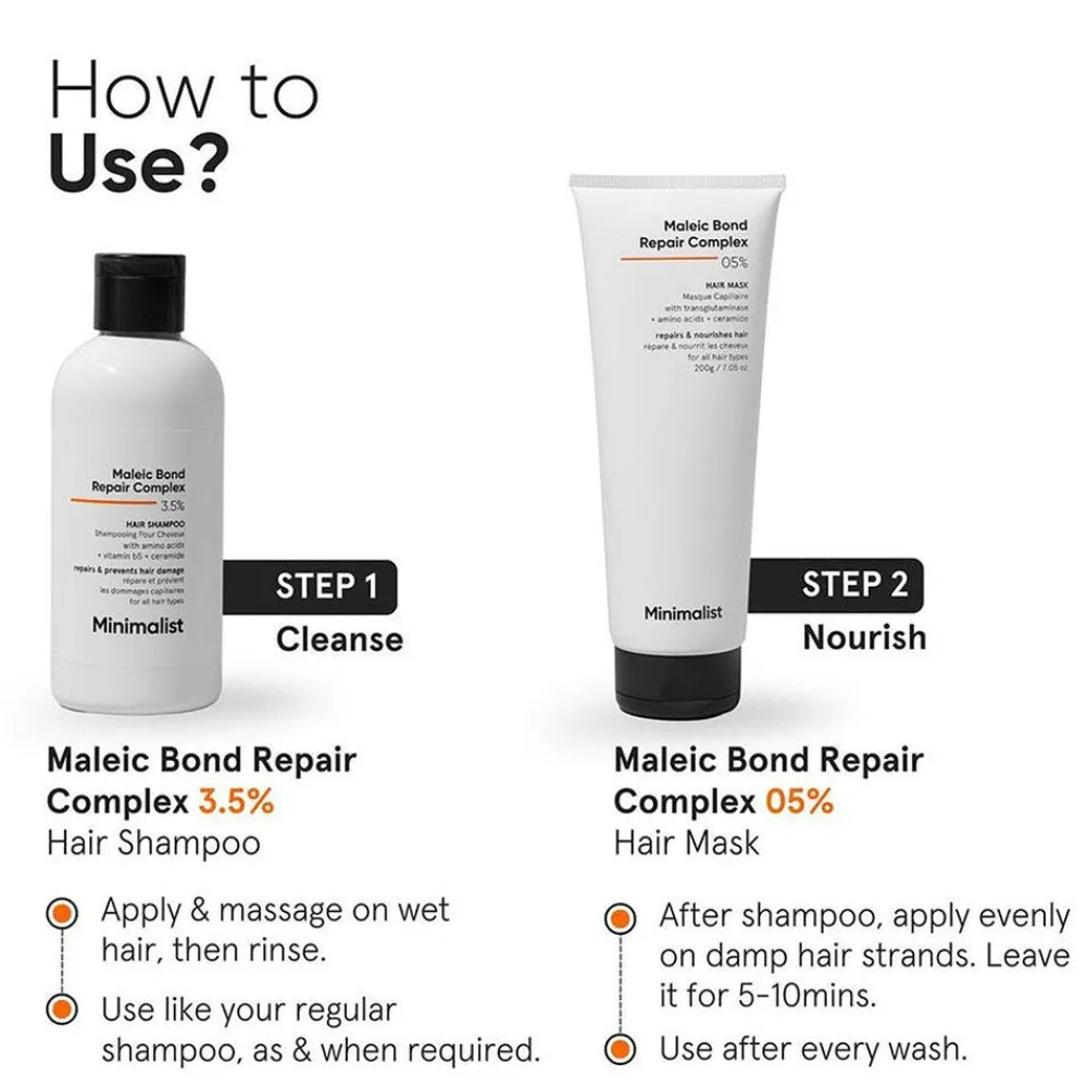 Minimalist Reparatur & Stärkung| Haarkur^Maleic Bond Repair Complex 5% Mask 200 g