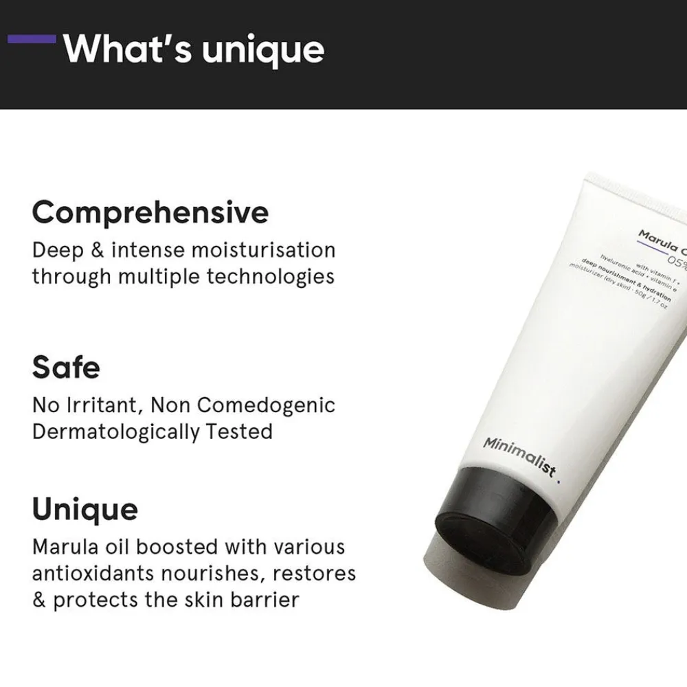 Minimalist Gesicht|Marula Oil 05% Moisturizer 50 g