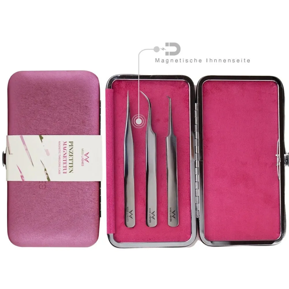 Pinzetten Magnet Etui Pink-Miss Lashes Clearance