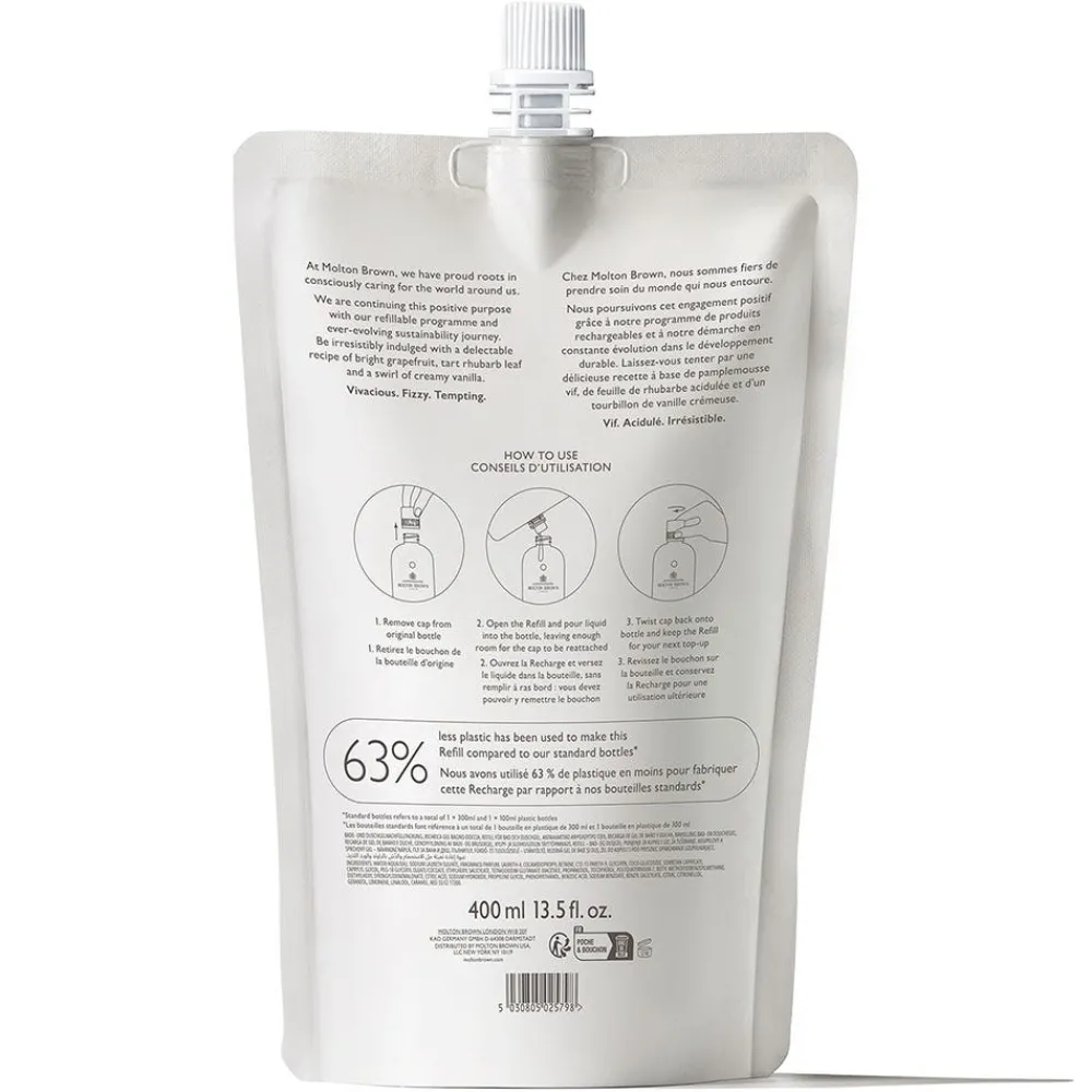 Molton Brown Körper|Körper|Delicious Rhubarb & Rose Bath & Show Gel Refill 400 ml