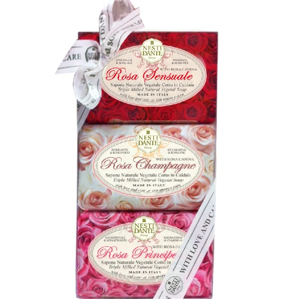 Gift 3er Set Le Rose 3x 150 g-Nesti Dante Hot