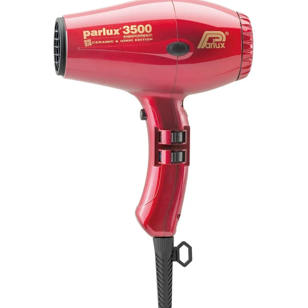 3500 Supercompact Haartrockner Rot Metallic-Parlux Hot