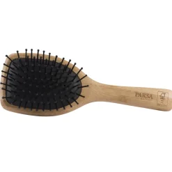 PARSA Beauty Kämme & Bürsten^Profi FSC Holz Haarbürste Paddle Klein mit Kunststoffstiften